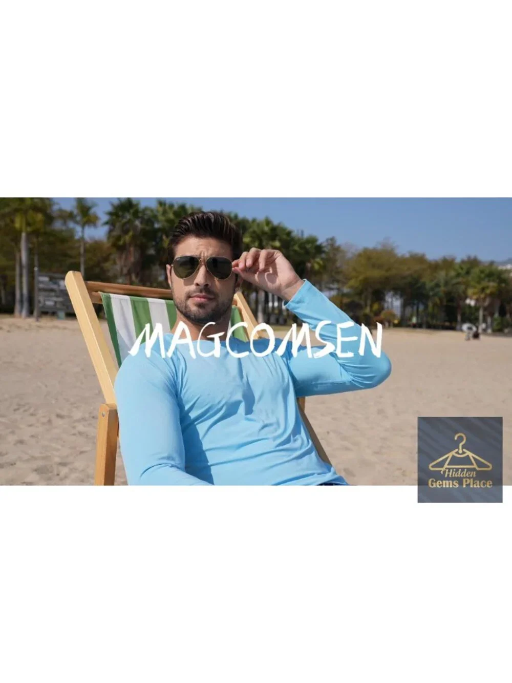 MAGCOMSEN Men's Long Sleeve Sun Protection Shirt UPF 50+ Dry Fit Rash Guard